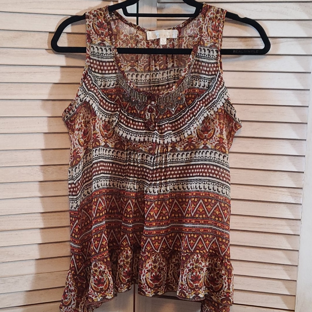 Solitaire Sleeveless Top, Large